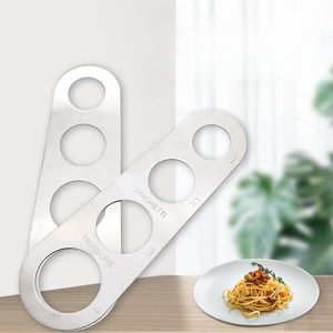 Règle à pâtes à nettoyage facile, 4 portions, mesureur de spaghetti en acier inoxydable, fournitures de cuisine, limiteur de nouilles, outils de mesure, ustensiles de cuisine Q600