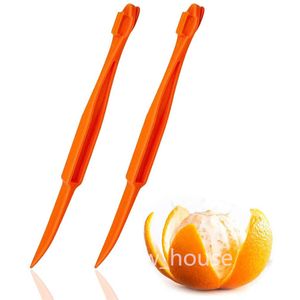 Pelador de naranja fácil de abrir, herramientas de plástico, cortador de cáscara de cítricos de limón, rebanador de verduras, utensilios de cocina de frutas