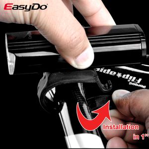 Easydo Bike Light IMPRESION USB USB recargable LED de gran capacidad Batería MTB Lámpara delantera delantero Ultralight Linter