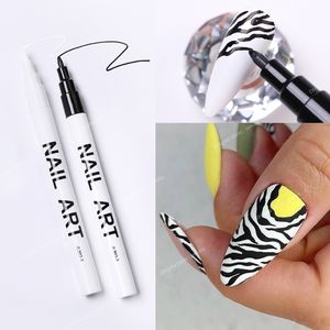 1 Pc Nail Art Graffiti Pen impermeable dibujo pintura delineador cepillo DIY flor líneas abstractas detalles Nail Art belleza herramienta de uñas Nail ArtNail Gel Nail Art Tools