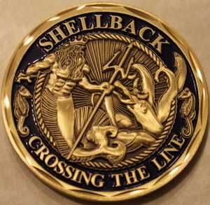 El pedido de muestra, Shellback Navy Marine Corps Challenge Coin Moneda de desafío militar de EE. UU. Moneda de colección de hobby militar