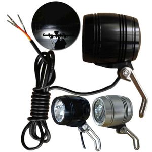 Faro de bicicleta eléctrica Entrada de altavoz incorporado 24/36/48V 100Lux Luz LED dos en uno 5W1001m Cuernos Bicicleta eléctrica Scooter Lámpara Piezas Y1119