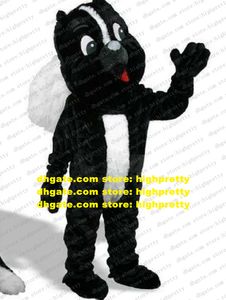 Costume de mascotte exubérante mouffette noire méphitine cigogne oie sauvage belette jaune écureuil personnage de dessin animé Mascotte adulte No.9964