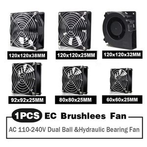 Ventilateur Axial EC 60mm 80mm 90mm 120mm, refroidisseur à bille sans balais AC 110V 120V 220V 230V 240V, boîtier d'ordinateur 6025 8025 9225 12038 240314