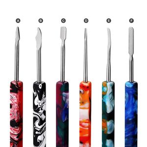 Ecig Accessoires Colophane Dab Outil PP Tube Emballage Cire En Métal Dabber En Acier Inoxydable Avec Poignée Carrée En Résine pour Quartz Banger Nails Herbe Sèche