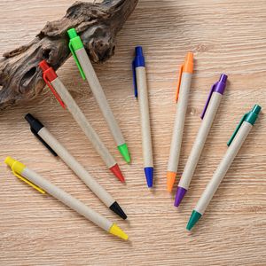Bolígrafo de papel reciclado ECO, bolígrafo ecológico, suministros escolares de oficina