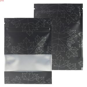 Bolsas Ziplock de plástico reutilizables ecológicas, almacenamiento de lámina metálica Mylar, bolsas planas con ventana transparente, embalaje para el hogar con patrones