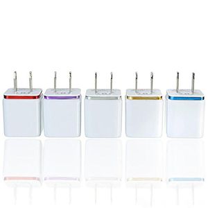 Económico y duradero 5V 2.1 + 1A Doble USB AC Viajes Cargadores de pared de EE. UU. Enchufe Cargador dual para Samsung Galaxy HTC Adaptador de teléfono inteligente