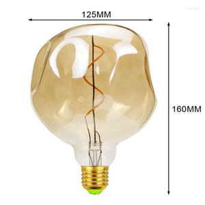 Edison Ampoule E27 110/220 V G125 Rétro Ampoule Vintage Lampe À Incandescence Filament Lumière Décor Créatif Pierre/Raisin