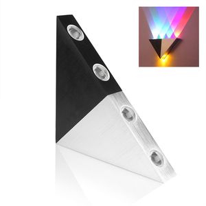 Edison2011 5W 8W Triángulo de aluminio Lámpara de pared Led AC90-265V Led de alta potencia Iluminación moderna para el hogar Interior Fiesta al aire libre Bola Disco Luz