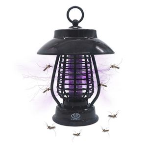 Edison2011 Lámpara solar para matar mosquitos en el jardín al aire libre Bug Zapper Insect Killer Anti Trap Linterna LED