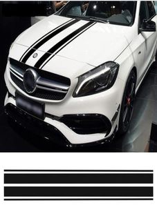 Edition 1 Style Stripes Bonnet Stripes Hood Decal Engine Cover Stickers For Mercedes Benz A C GLA GLC CLA 45 AMG W176 C117 W204 W2058451812