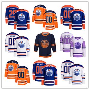 Edmonton Custom Oilers Hockey Jerseys 7 Paul Coffey 31 Grant Fuhr 86 Philip Broberg 75 Evan Bouchard 16 Tyler Benson 74 Stuart Skinner Rodrigue Dylan Holloway