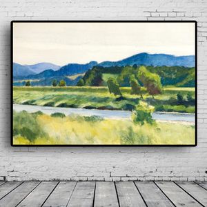 Abstract Edward Hopper Canvas Art Print, Modern Spray Painted Oil Poster, Unframed Room Decoration Wall Art Picture, 30-120cm