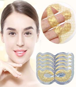 Efero 24k Gold Crystal Collagen Eye Mask Mascarillas hidratantes para los ojos Colageno Gel Eye Pads DHL 5977147
