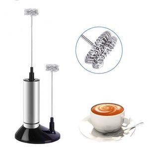 Batidor de huevos Mini herramienta eléctrica para hacer espuma Espumador de leche de mano Batidor Batidor de acero inoxidable Café Crema Huevos Mezclador Accesorios de cocina