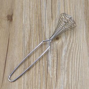 Egg Beater Spring Coil Wire Whisk Hand Mixer Blender Stainless Steel Egg Tools Handle Stiring Kitchen Tool F20173979