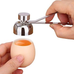 Ashero Ouvre-œufs en acier inoxydable, coupe-coquille d'œuf, outil de suppression de cuisine pour œufs durs crus/doux LX4506