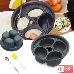 Egg Tools For TM5 TM6 Poachers Rack Cooker Silicone Mold Pot Steamer Tray Steam Basket Kitchen Cooking Accessories 230922