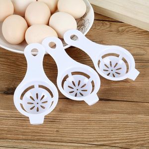 Separador de yema de huevo, divisor de plástico blanco, herramienta práctica para huevos domésticos, herramienta para cocinar y hornear, accesorios de cocina