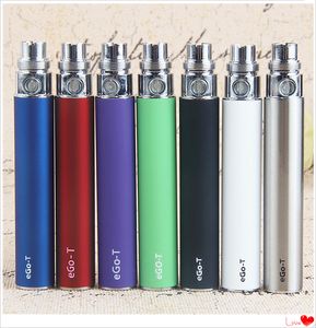 eGo Vape Pen Batteries Cigarette Électronique E-cig Ego-T 510 Fil 650 900 1100 mAh Pour Cartouche De Vaporisateur D'huile De Verre 9 Couleurs