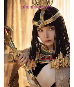 Egyptien Cleopatra Cosplay Wig Headwear Night Clubs et Bars Effectue des tresses sales