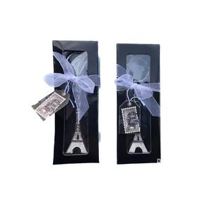 Llavero de la Torre Eiffel en caja de regalo Regalo de fiesta Llavero temático de París Favores de boda Sorteo Recuerdo C1122