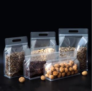Bolsa de plástico gruesa de ocho lados, bolsa de embalaje de sellado transparente para dulces/té de flores/comida para gatos/bolsa autosellada para cebo de pesca