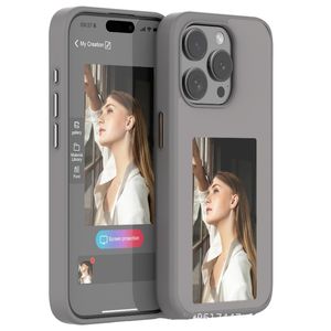 Eink Screen Smart NFC App Refresh Case de teléfono de bricolaje para iPhone 14 15 Cubierta protectora Case personalizada Pantise Battery Free Ink Pantal