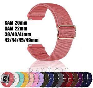 Bracelets de montre intelligents en nylon élastique Est 20mm 22mm pour Samsung Huawei téléphones Galaxy Active 2 3 Gear S3 S2 46mm R800 Sport 42mm R815 Bracelet de montre