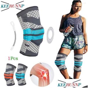 Coudières genouillères 1 pièces bretelles pour la douleur manches de compression soutien hommes femmes haltérophilie soulagement arthrite livraison directe Sports de plein air Otunt