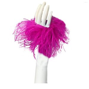 Coudes Genouillères Genouillères Bracelet de plumes d'autruche Poignets de poignet Mini manches pour la fête Luxueux Furry Fluffy 2023 Mode Petits accès Dhtvf