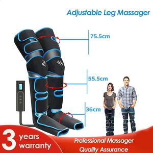 Masseur de jambe à compression d'air électrique Pied pneumatique et mollet Enveloppements d'air chauffés Contrôleur portatif Relaxation musculaire Soulagement de la douleur 240202