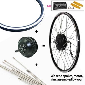 Rueda de Motor de bicicleta eléctrica, Kit de bicicleta eléctrica de 36V, 250W, 350W y 500W, buje delantero/trasero de 20-29 pulgadas, bicicleta eléctrica a granel, Velo Electrique