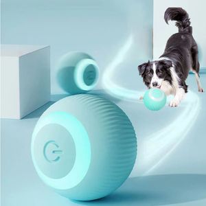 Bola de juguete eléctrica para perros, juguetes para perros inteligentes con ruedas automáticas para entrenamiento de perros, juguetes para cachorros de mascotas con movimiento automático, suministro PlayI interactivo para interiores