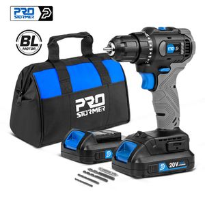 Electric Drill Brushless 20V 45NM Cordless Mini Driver Power Tools Repair Screwdriver 5pcs Bit by PROSTORMER 221208