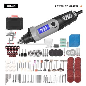 Electric Drill HILDA Mini Engraver Rotary Tool 400W 6 Position Tools Grinding Machine 230406
