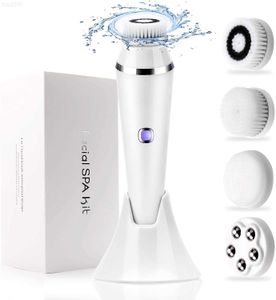 Depuradores faciales eléctricos Belleza Cepillo de limpieza facial eléctrico Face Spa Massager Impermeable Spin Sonic Exfoliante Face Scrubber Brush Máquina para el cuidado de la piel L230920