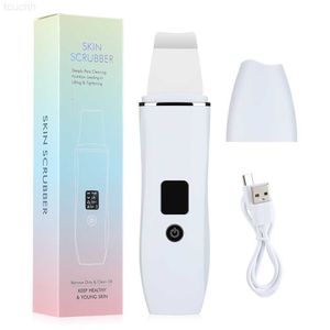 Épurateurs de visage électriques Machine à éplucher à ultrasons Affichage LCD EMS Ion négatif positif Masque d'exportation de points noirs Lifting Raffermissant Épurateur de nettoyage du visage L230920