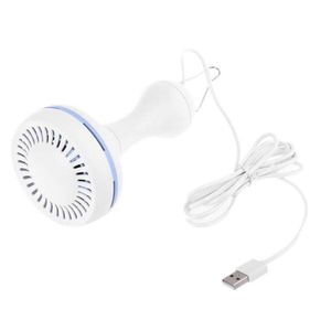 Ventiladores eléctricos 6 hojas 5V USB Ventilador de techo Enfriador de aire Colgante alimentado 16.5 pulgadas Colgador de tienda para acampar Dormitorio al aire libre Cama en casa