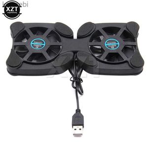 Ventiladores eléctricos Ventilador de refrigeración USB plegable Enfriador de CPU Mini Octopus Notebook Cooler Pad Soporte silencioso Ventiladores dobles para portátil de 7-15 pulgadasL240122