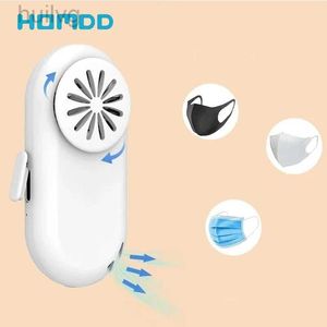 Ventiladores eléctricos HOMDD Clip-on Mask Fan Silent Ventilator Portable Mini USB Recargable Ventilación inalámbrica Deportes Verano 240316