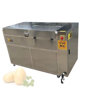 Descascador automático de limpeza de pele de frutas e vegetais 200 kg/h batata, cenoura, limpeza, máquina de descascamento, batata doce, gengibre