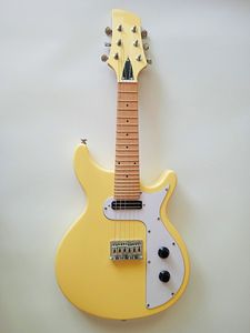 Guitare électrique 6 cordes jaune style mandoline mini guitares fête de voyage