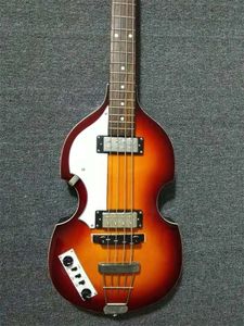 Guitare électrique basse 4 cordes sunburst basse violon gaucher