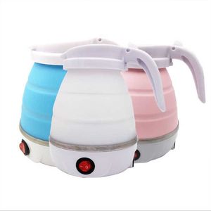 Electric Kettles Foldable And Portable Teapot Water Heater 0.6L 600W 110/220V Electric Kettle For Travel And Home Tea Pot Water Kettle Silica Gel T221105