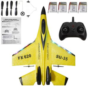 Avión eléctrico / RC BBSONG RC Plane SU-35 RC Avión de control remoto 2.4G RC Airplane Fighter Hobby Plane Glider Airplane EPP Foam Toy para niños Regalo 230210