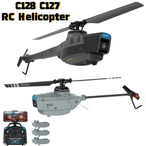 Avion électrique/RC C128 C127 RC Hélicoptère 720P HD Caméra Télécommande Quadcopter 2.4GHz 4CH Électronique Gyroscope Avion RC Avion Jouets Cadeaux 230619