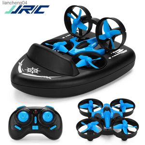 Avión eléctrico/RC JJRC H36F RC Mini Drone Altitude Hold Modo sin cabeza 3 en 1 Mar tierra Vuelo aéreo 2.4G 6 ejes Quadcopter Barco RC Helicóptero para niños