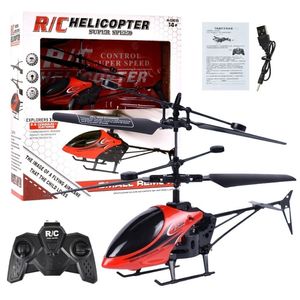 Électrique/RC Avion Mini Télécommande Infrarouge Induction Jouet 2CH Gyro Hélicoptère Drone Radio led Machines 220919